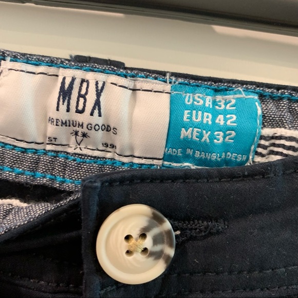 NWT Mens MBX Navy Shorts W: 32,34,36 - Picture 5 of 11